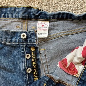 Lucky Brand Slim Bootleg Dungarees